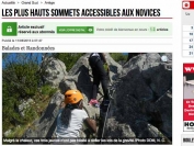 La Dépêche du 11-08-15 : Les plus hauts sommets accessibles aux novices